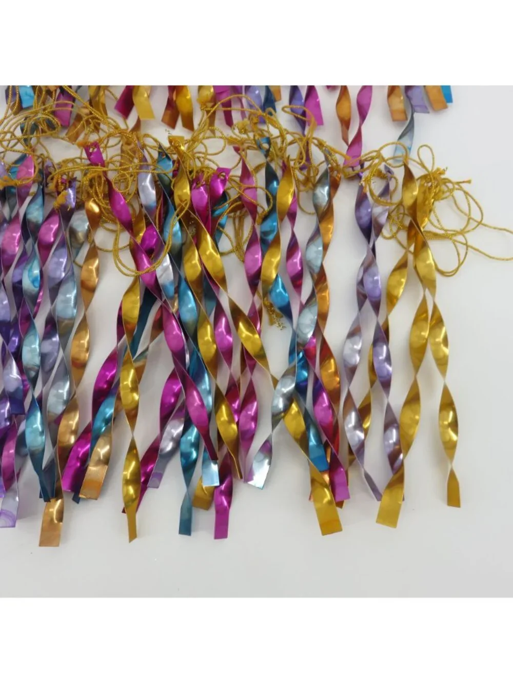 VTG Lot of Aluminum Twist Icicle Christmas Ornaments Yellow Blue Pink Purple